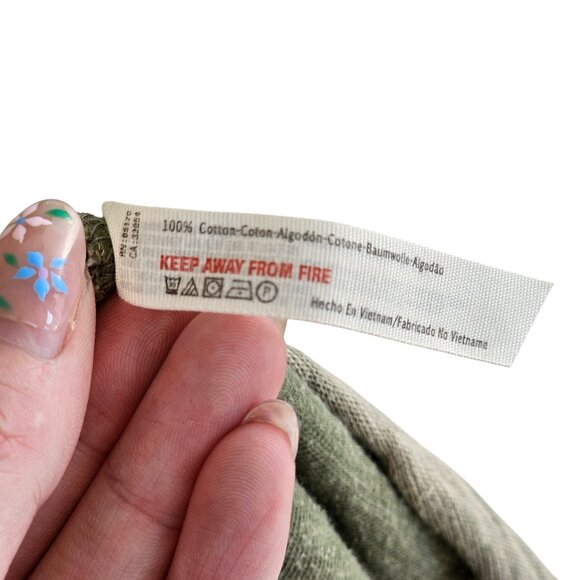 Free People FP Beach Cotton Cocoon Cowl Pullover Top Green Sz OS - Picture 11 of 12